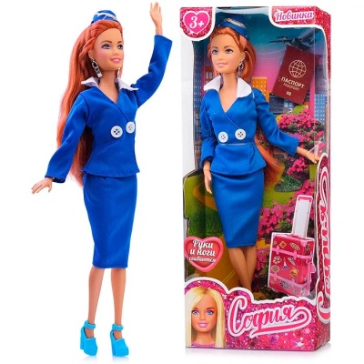 Кукла София 29 см Стюардесса Карапуз 66001J-S1-S-BB